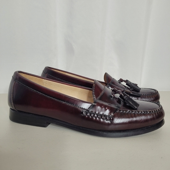 Cole Haan Men's Burgandy Pinch Tassel Loafers - Size 9.5 D - Picture 1 of 14